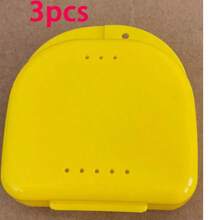 1 Pack New Dental Retainer Case With Ventilation Holes, Mini Portable Denture Box, Orthodontic Appliance Storage Box, Denture Case, Simple Solid Color Denture Container, Plastic Denture Storage Box, Portable Denture Storage Box With Holes - Multicolor - View 12
