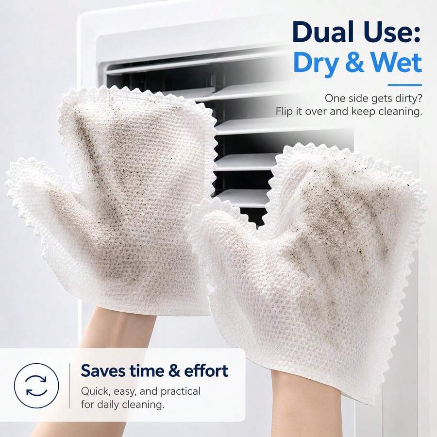 30pcs Reusable Microfiber Dusting Cleaning Gloves, Dry & Wet Use, Lint-Free Soft Cleaning Gloves, Suitable For Makeup Vanity, Makeup Brushes, Cosmetic Storage Boxes, Furniture, Glass, Bathroom And Car Interior, Makeup Vanity Dusting Tool - Multicolor - View 1