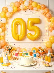 40 Inch Large Number Balloons, Aluminum Foil Large Number Balloons, Suitable For Birthday Party Supplies Decoration, Christmas - Multi-color - View 3