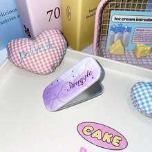 1pc Flower Heart Makeup Mirror Stand, Horizontal & Vertical Dual-Use Desktop Phone Stand - Multicolor - View 9