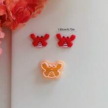 1pc/2pcs Mini Polymer Clay Cutters, Ocean Theme Shapes: Shark, Whale, Manta Ray, Tropical Fish, Coconut Tree, Starfish, Turtle, Crab, Dolphin, For Making Earrings And Necklaces - Apricot - View 17
