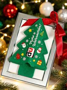 7pcs/Set Christmas Tree Gift Sleeve, Santa Snowman Pattern Holder, Holiday Gift Packaging - Multicolor - View 5