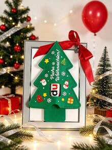 7pcs/Set Christmas Tree Gift Sleeve, Santa Snowman Pattern Holder, Holiday Gift Packaging - Multicolor - View 6