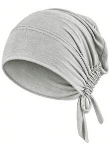 CONFLASS 1/3 buah Jilbab Wanita Lembut dengan Tali Elastis, Penutup Kepala Muslim, Topi Tidur Bernapas untuk Rambut Keriting, Dapat Disesuaikan untuk Penggunaan Sehari-hari & Malam Hari, Tersedia Berbagai Warna - topi bagian bawah bertali - View 11