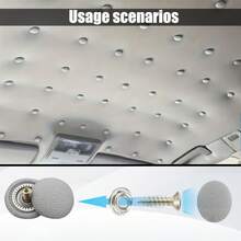 25/50pcs Universal Car Headliner Repair Buttons, Car Headliner Fastener Clips, Car Interior Headliner Fixing Clips, Gray Round Headliner Repair Clips, Easy To Install Car Interior Accessories - A - View 10