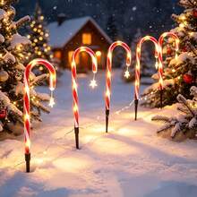 Solar-Powered Candy Cane Lights For Outdoor Gardens-These Decorative Lights Create A Festive Atmosphere For Winter Courtyards And Walkways, And Are Also Suitable For Decorating Living Rooms And Balconies. A Great Little Christmas Gift. - Solar Candy Light - View 4