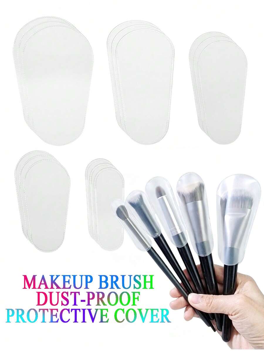 10/5PCS Makeup Brush Dust-Proof Protection Cover, Bristle Cover For Preventing Bristle Shedding, Brush Storage Case With Bristle Cover For Dust Prevention. - Multicolor - View 1