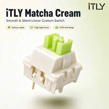 Milk Green Switch 5 Pin Linear Pre-Lubed 50 90 100Pcs 42gf POM Material Creamy Marbly Sound For Mechanical Keyboard DIY Custom Build - View 2