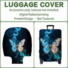 1PC,Flat Print Design,Luggage Cover (Only Luggage Cover, Luggage Not Included),Suitable For 20 To 30 Inch Luggage,Made Of Thickened High-Quality Fabric,Essential Accessory For Your Travel And Checked Luggage. - Multicolor - View 14
