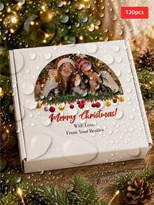 1/60/120pcs Customizable Christmas Round Stickers, Holiday Decoration Stickers, Personalized Christmas Labels, Perfect For Gift Boxes, Holiday Envelopes, Fragrance Containers, Home Decor, Great For Friends, Family, Partners, Christmas Gift Lovers, Suitable For Christmas Parties, Anniversary Gatherings, Holiday Dinners - Multicolor - View 10