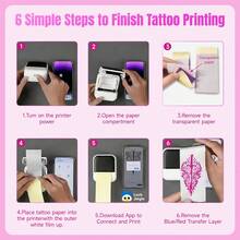 ORICO C50 Mini Thermal Printer, Tattoo Template Printer, Red Transfer Technology, Improved Recognition Rate, Compact Tattoo Equipment, Best Choice For Beginners And Tattoo Enthusiasts, Suitable For Tattoo Printing And Label Printing - Black and White - View 6