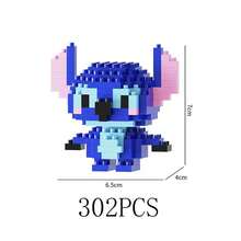 Disney Stitch Judy Nick Building Blocks 302PCS Action Cartoon Character Winnie Piglet Brick Model Disney Princesses Snow White Building Block For Birthday Gifts - Multicolor - View 2