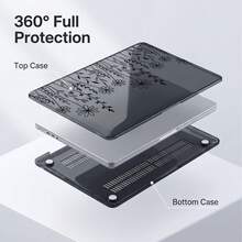 1-Piece Clear Crystal Shockproof Protective Case For MacBook/Matebook,Full Transparent Hard PC Cover With Cooling Vents,Snug Fit Laptop Shell,Compatible With 13 Neo/13.3 Air/13.3 Pro/13.6Air/14.2 Pro/15Air/16.2Pro/D16/14 Ultra - View 4