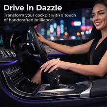 Sparkling Rhinestone Car Gear Shift Cover, Bling Full Crystal Automatic Transmission Universal Gear Knob Protector, PU Leather Automatic Transmission Universal, Women's Fashion Car Interior Decoration - Multicolor - View 12