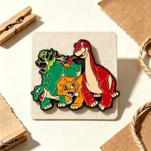 Cartoon Dinosaur Enamel Lapel Pins, Cute Dinosaur Brooch, Metal Animal Badge For Jacket Backpack Hat Decor, Novelty Gift For Dinosaur Lovers - Multicolor - View 6