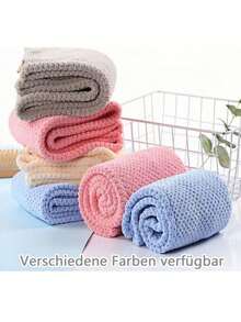 2pcs Women's Microfiber Hair Towel Wrap, Super Absorbent Quick Dry Hair Towel, Suitable For All Hair Types, Anti-Frizz, Large Size With Button Hair Drying Towel - Multicolor - View 5