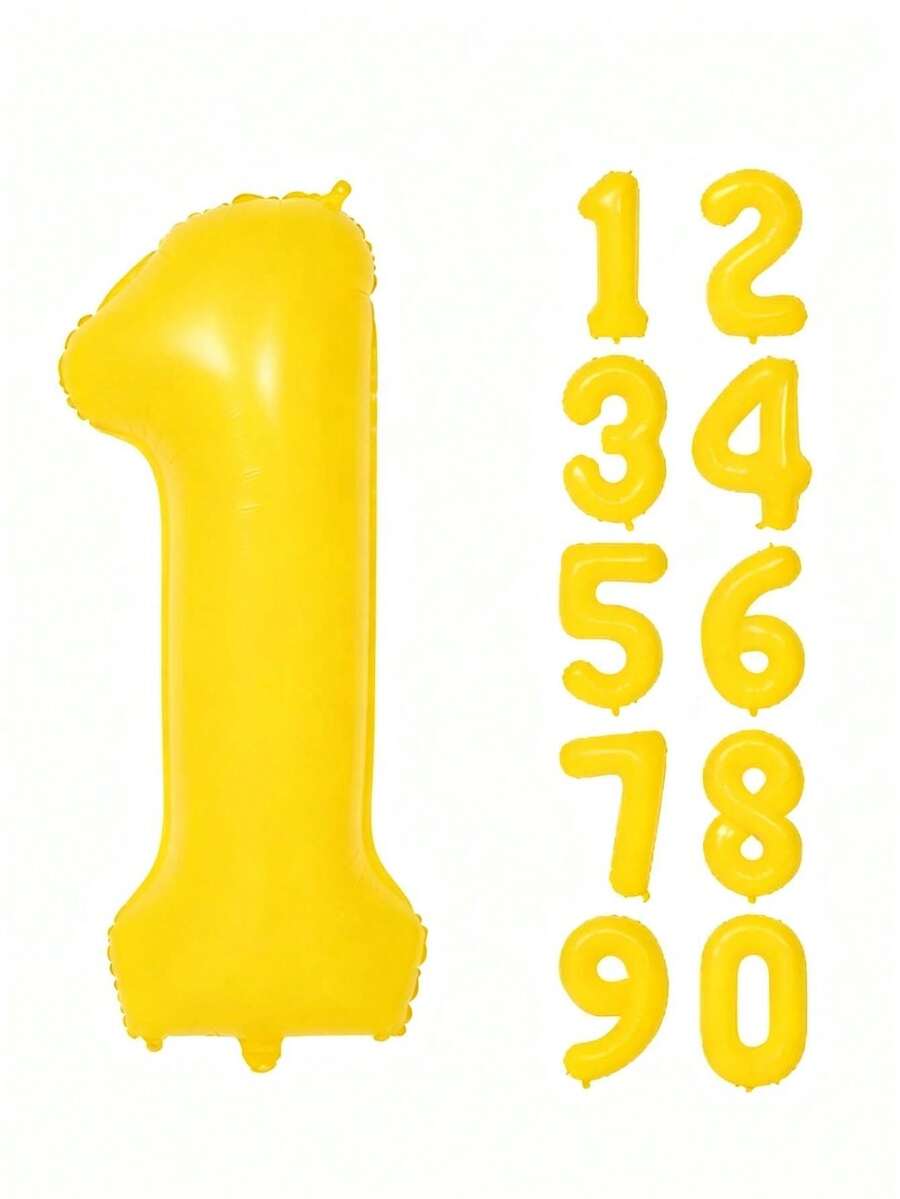 40 Inch Large Number Balloons, Aluminum Foil Large Number Balloons, Suitable For Birthday Party Supplies Decoration, Christmas - Multi-color - View 1
