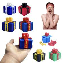 Surprise Creative April Fools' Day Birthday Box Gift Screw Box Prank Empty Box Funny Friend Abstract Toy Annoying Gift Box, Difficult Opening Puzzle Gift Box, Brain Teaser Fidget Box With Bow, Multi-Layer Secret Compartment Trick Box, Novelty Prank Toy, Fun Challenge Game, Desktop Decor-Collection Commemoration And Holiday Gift-Perfect Gift-Gift- Scene Toys - Multicolor - View 5