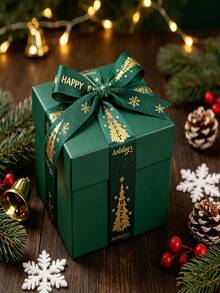 1PC Christmas Ribbon Gift Box Packaging Colorful Ribbon Flower Cake Decoration Bow Woven Tape - Multicolor - View 8