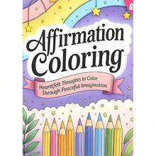 Affirmation Bold & Easy Coloring Book For Adults ,Positive Quote Heartfelt Words Cloud Star Rainbow Large Print ,Simple Line Art Gentle Calming Relaxing Stress Relief Coloring Pages For Women Hobby Lovers, 120gsm Thick Inner Paper - Positive Words - View 4