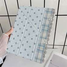 淺藍色星星格紋 Y 型支架保護平板保護套，附筆筒，相容 iPad 第 10 代 Smart Case/11(A16 2025)/相容 Galaxy S9/S7/S10+/相容 /相容 - 彩色 - 查看 6