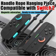 1 Pair Magnetic Wrist Straps Compatible With Switch 2 Joy-Con 2 Controllers, Adjustable Non-Slip Lanyard, Quick Magnetic Connection, Secure Grip, Lightweight Portable Gaming Accessory, Easy Installation, Supports Full L/R Button Operation, Suitable For Motion Games - View 4