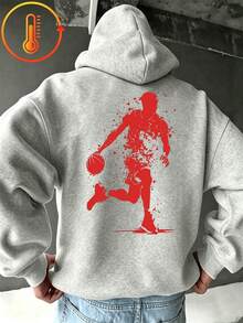 Tween Boy Fun Graphic Print Pullover Sweatshirt, Warm & Comfortable Thermal Lined Pullover Sweatshirt For Autumn/Winter - Grey - View 1
