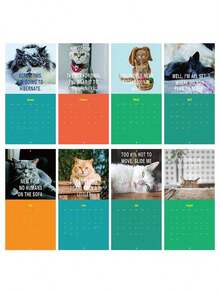 2027 Cat Calendar, Humorous And Funny Cat Wall Calendar, Includes 12 Months Of Images, Large Writing Space For Home Planning - Multiple Styles - View 4