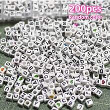 1 Box 6x6mm A-Z Acrylic Cube Letter Beads, For Jewelry, Bracelets, Necklaces, Keychains, Suitable For Women And Girls - Black and White - View 10