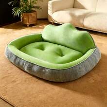 Ultra-Soft Elevated Backrest Dog Bed, Cloud-Shaped Soothing Pet Sofa Bed, Washable Comfortable Cushion, Suitable For Small Dogs, Medium Dogs And Cats, Non-Slip Bottom Warm Sleeping Bed, Indoor Use - Multicolor - View 7