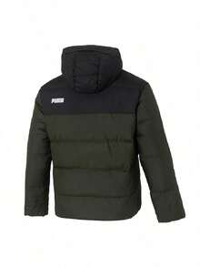 Puma Jaket Bulu Angsa Pria COLORBLOCK Ringan, Sederhana, Lembut, Nyaman, Jaket Bulu Angsa untuk Aktivitas Luar Ruangan Sehari-hari 694699-70 - Hitam-Zaitun Tua - View 2