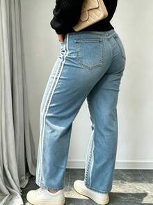 Plus Size Jeans - Light Wash - View 2