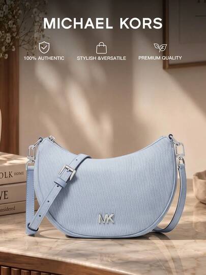 Michael Kors Bolso bandolera convertible pequeño para mujer Kyla, bolso de estilo bohemio elegante, adecuado para compras, trabajo, escuela y uso casual