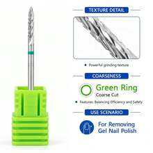 1/2/4/5PCS Professional Nail Drill Bit Cone Carbide Manicure Drill For Electric Milling Cutter Nail Files Buffer Nail Art Equipment Accessory - Silver - View 9