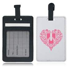 Leather Initial Luggage Tag, Letter Travel Bag Backpack Label, Gift For Women And Teenagers, Essential Accessory For Summer Back To School Travel - Multicolor - View 39