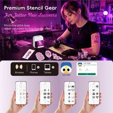 ORICO C50 Mini Thermal Printer, Tattoo Template Printer, Red Transfer Technology, Improved Recognition Rate, Compact Tattoo Equipment, Best Choice For Beginners And Tattoo Enthusiasts, Suitable For Tattoo Printing And Label Printing - Black and White - View 9