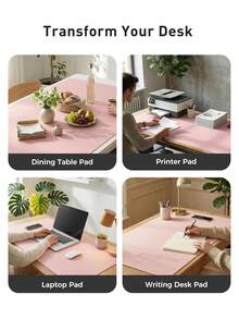 Fates Nappa Texture Non-Slip Desk Mat, Waterproof PU Leather Mouse Pad, Desktop Protector, Ultra-Thin Desk Blotter, Easy To Clean Laptop Writing Pad, 1mm Thickness - Multicolor - View 3