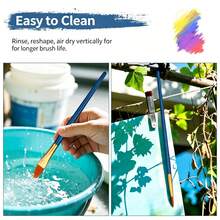 This Kit Contains 10 Painting Brushes In Different Sizes To Meet Your Diverse Creation Demands, Perfect For Number Painting & Other DIY Art Projects, Smooth Brush Tips For Easy Color Blending & Detailed Painting, Paint Brushes, Art Supplies - A - View 2