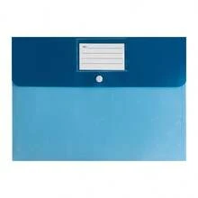 Flat Lid Frosted Transparent File Bag With Colorful Snap Button A4 Waterproof Business Card Divider Document Bag PP Thickened Archive Bag - Multicolor - View 7