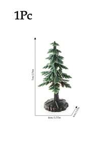 1/5/12Pcs 2.8Inch Artificial Mini Christmas Tree, Mini Model Pine Tree, Plastic Artificial Cedar Tree, Diorama Landscape Tree, Miniature Evergreen Tree, Scenery Layout Model Tree, For Christmas, Home, Sand Table, Fairy Garden, Diorama DIY Craft Decor - Multicolor - View 13