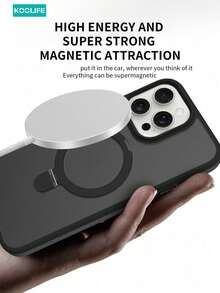 Koolife Colorful Skin-Friendly Matte Phone Case, PC+TPU Material, Soft Touch, Built-In Magnetic Stand, Anti-Slip Anti-Drop Protective Shell, For Iphone18pro/18pro Max/11/12/12pro/12promax/13/13Pro/13ProMax/14/14Pro/14ProMax/14 Plus/15/15 Plus/15Pro/15ProMax/16/16Pro/16ProMax/16e/16plus/17/17Pro/17promax/17Air - Black - View 5
