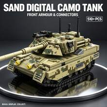 Mecha Tank Assembly Model, 5-Piece Adult Collection Set, 510+ Pieces, Includes Turret, Barrel And Tracks, Suitable For Halloween, Christmas, Thanksgiving And Birthday Gifts For Hobby Collectors - Multicolor - View 11