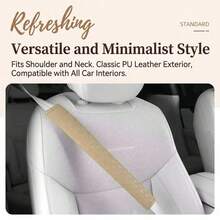 2PCs Shoulder Pads,Length 30cm/50cm Optional, Made Of PU Leather With Embossed Pattern, Automotive Interior Accessories - A - View 8