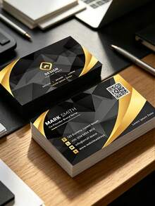 500/1000Pcs Laminated Double-Sided Custom Business Cards, Personalized QR Code Business Cards, Can Be Customized With Printed Name, Phone Number, Address, Logo, And Text Information. Professional Business Cards Can Be Customized, Suitable For Workplaces, Offices, Company Employees, Business Marketing, Social Networking, And Personal Promotion. - Customized Business Cards - View 5