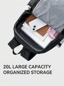 CAMEL CROWN Balo dã ngoại Penguin 20L dung tích lớn màu đen dùng hàng ngày, phù hợp đi leo núi, du lịch và đi học - Bóng đen ma quái - Xem 3