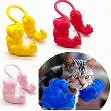 1pc Pet Muscle Arm Neck Accessory, Muscle Style Green Bicep Design Cat Dog Costume, Funny Photo Prop Novelty Toy - Multicolor - View 6