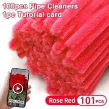 101 Pcs DIY Chenille Stem Set + Video Tutorial– 31 Colors Encrypted Chenille Stems, 30cm Fuzzy Pipe Cleaners – Suitable For Valentine's Day, Party Decoration, Christmas Decor And More– High Quality – Adult Crafts And Commercial Use - Monochrome - View 18