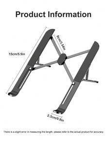 Adjustable Laptop Stand - 10-Level Ergonomic Height & Angle Lift Stand, Foldable Portable Stand, Compatible With MacBook Pro/Air, Pro, Surface, HP (10-15.6 Inch Laptops And Tablets) - View 12