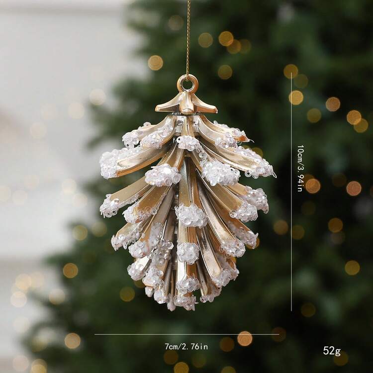 Gold Christmas Decorations, Holiday Hanging Ornaments And Tabletop Decor, Creative Holiday Scene Props - Gold - Cream Cup - View 6