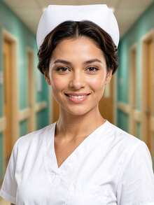 1pc Solid Color Polyester Adjustable Comfortable Nurse Cap, 1pc Solid Color Polyester Adjustable Comfortable Nurse Cap, Suitable For Pet Clinic - Multicolor - View 2